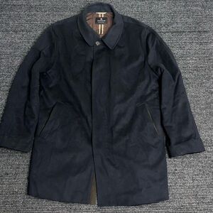 Steinbock Jacket Coat Men 48 Blue Wool Overcoat Lined Pea Button Zipper Outdoors